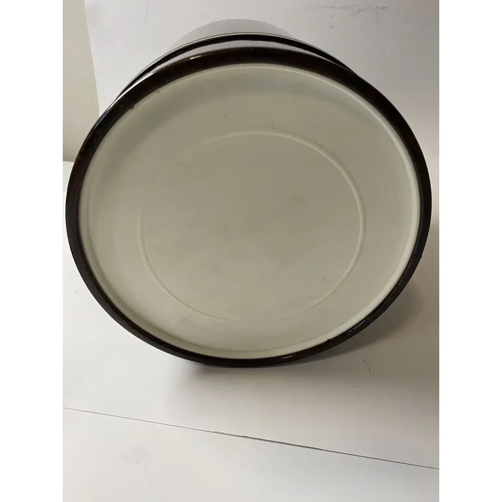 MCM Vintage Georges Briard Vinyl And Brass Ice Bucket Entertaining Mid Century